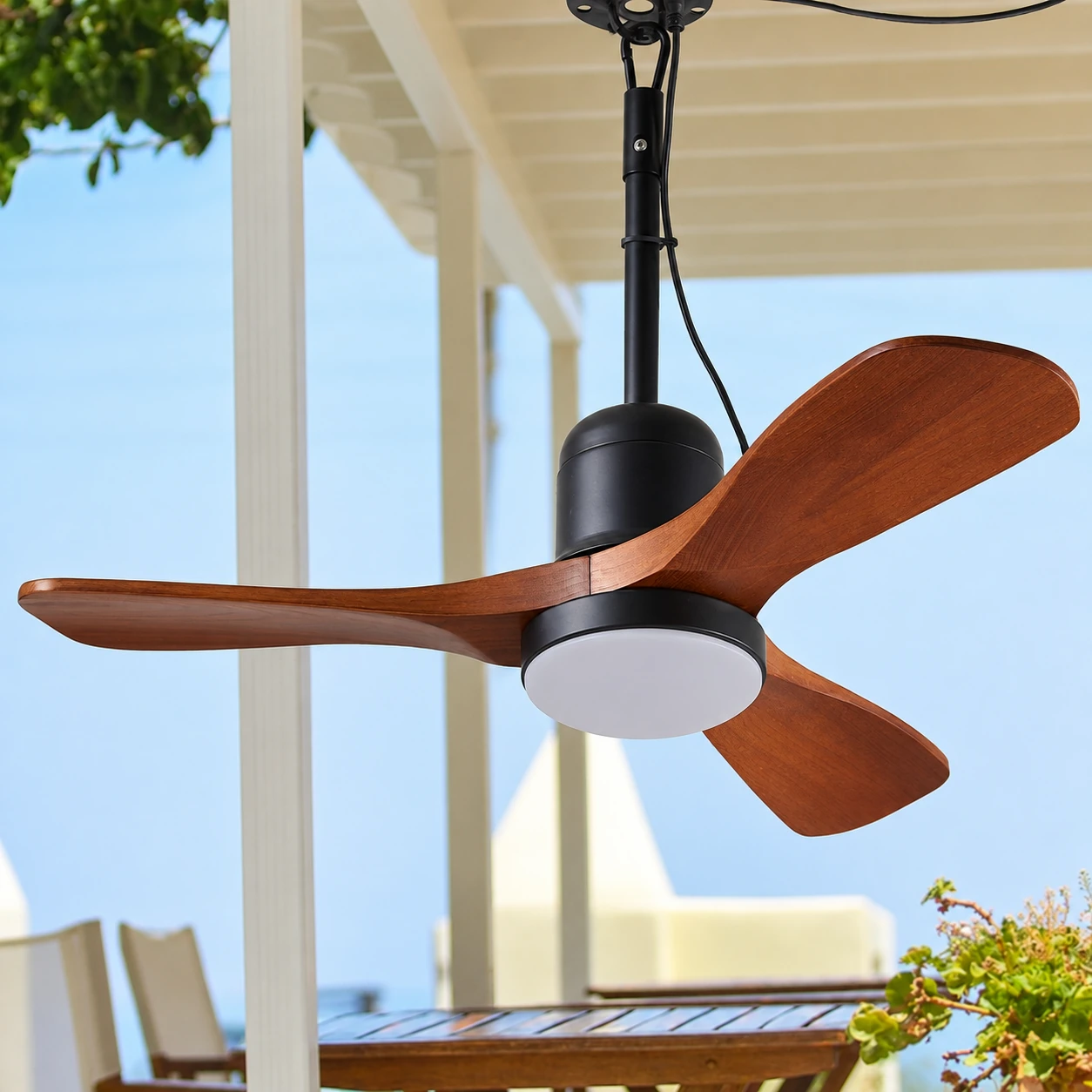 Linher F235 / F236 Wood Gazebo Fan Lights